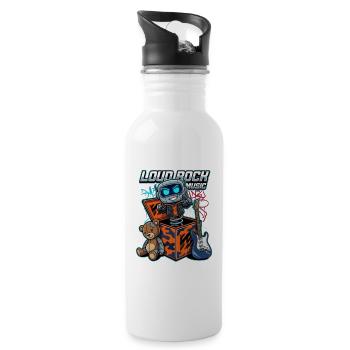 Loud Rock Music - 20 oz Water Bottle - white - Right