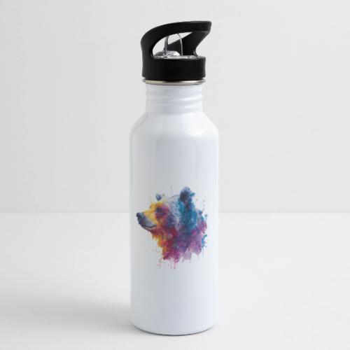 Watercolor Bear Portrait - 20 oz Water Bottle