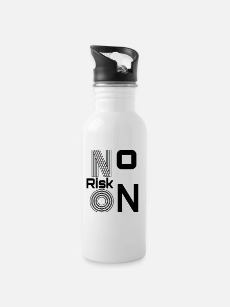 Linework Concentric Circles Graphic - 20 oz Water Bottle - white