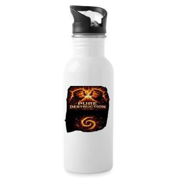 Pure Destruction Fire Fist Graphic - 20 oz Water Bottle - white - Right