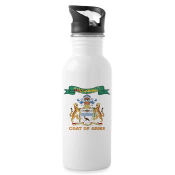 COA - Coat of Arms of Guyana - Coat of Arms X 300 - 20 oz Water Bottle - white - Right
