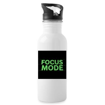 Focus Mode Neon Typography - 20 oz Water Bottle - white - Right