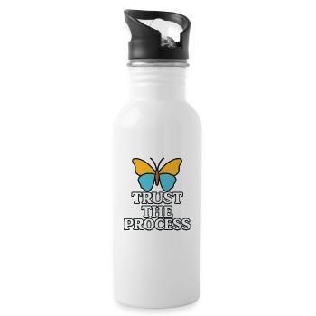 Butterfly Trust the Process - 20 oz Water Bottle - white - Right