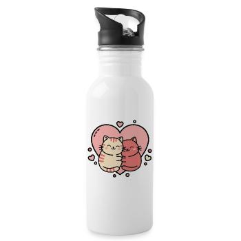 For Pure Lovers Valentine - 20 oz Water Bottle - white - Right