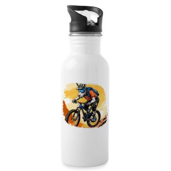 Donkey Mountainbiker / Bike Donkey - 20 oz Water Bottle - white - Right