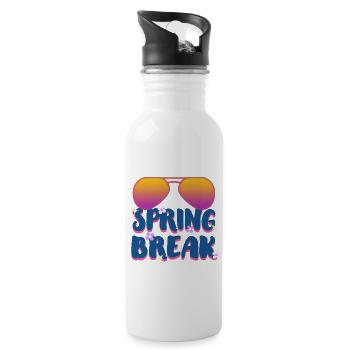 Spring break flowers - 20 oz Water Bottle - white - Right