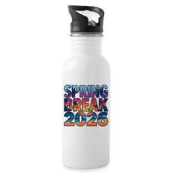 Spring-Break-2026 - 20 oz Water Bottle - white - Right