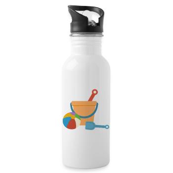 Beach Bucket Playset - 20 oz Water Bottle - white - Right