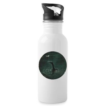 Lake Hollow Watcher Lake Monster Cryptid T-Shirt - 20 oz Water Bottle - white - Right