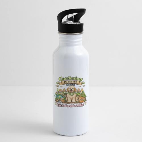 Gardening Is Better With A Goldendoodle - 20 oz Water Bottle