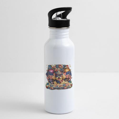 America 250 Dog Mom Patriotic Goldendoodle Shirt - 20 oz Water Bottle