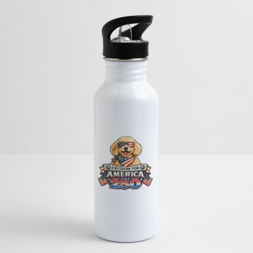 Freedom For America 250 Patriotic Goldendoodle - 20 oz Water Bottle