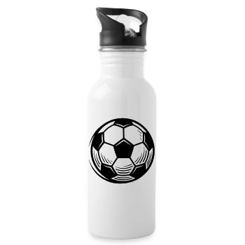 Soccer Ball Football Team Tournament Fan - 20 oz Water Bottle - white - Right