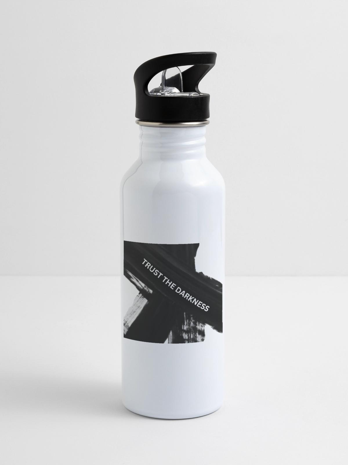 Trust the Darkness - 20 oz Water Bottle - white - Right