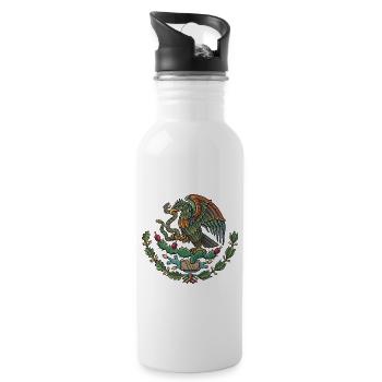 Coat of arms of Mexico - 20 oz Water Bottle - white - Right