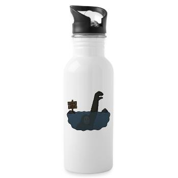 Funny Bigfoot Loch Ness Monster - 20 oz Water Bottle - white - Right