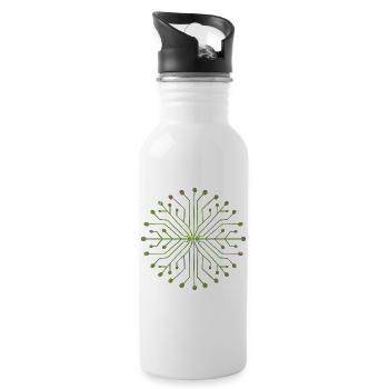 Circuit Snowflake Circuitry - 20 oz Water Bottle - white - Right