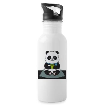 Panda Cozy Tea Moment - 20 oz Water Bottle - white - Right