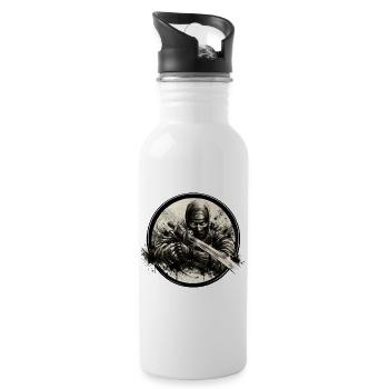 Shadow Katana Circle - 20 oz Water Bottle - white - Right