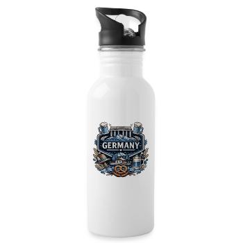Vintage-German-Heritage-Oktoberfest-Berlin-Gate-- - 20 oz Water Bottle - white - Right