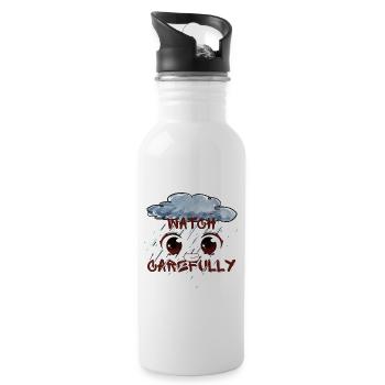 Watchful Rain Cloud - 20 oz Water Bottle - white - Right