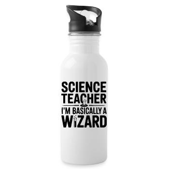 Science Teacher I'm Basically a Wizard - 20 oz Water Bottle - white - Right