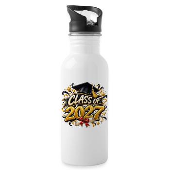 Class of 2027 Graduation Gold - 20 oz Water Bottle - white - Right