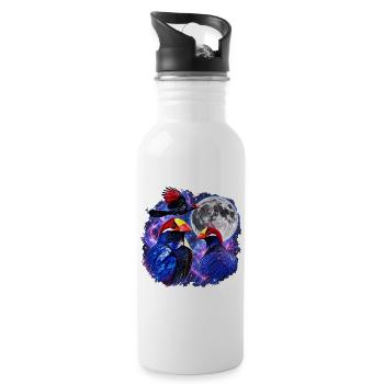 Cosmic Macaw Duo Nebula - 20 oz Water Bottle - white - Right