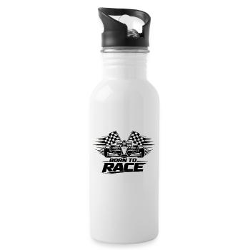 Born to Race Emblem - 20 oz Water Bottle - white - Right