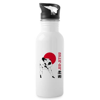 jiu-jitsu japanese martial arts - 20 oz Water Bottle - white - Right