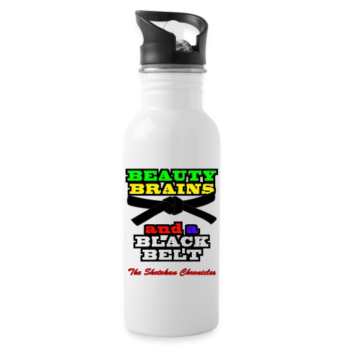 Beauty Brains and a Black Belt - 20 oz Water Bottle