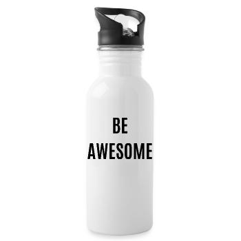Be Awesome - 20 oz Water Bottle - white - Right