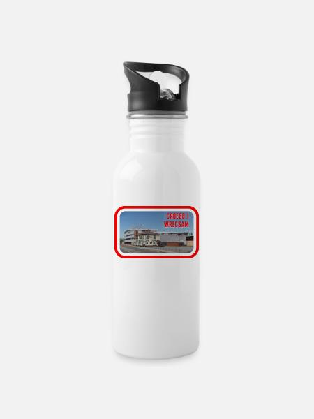 CROESO I WRECSAM - 20 oz Water Bottle - white