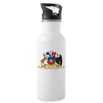 Chile Coat of Arms - 20 oz Water Bottle - white - Right