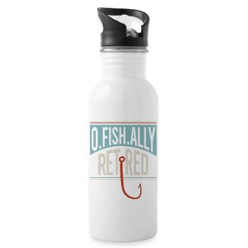 Fishing Retirement Ofishally Retired - 20 oz Water Bottle - white - Right