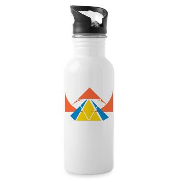 "Mystic Hues: Untitled Art T-Shirt" - 20 oz Water Bottle - white - Right
