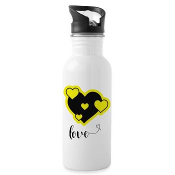Love - 20 oz Water Bottle - white - Right