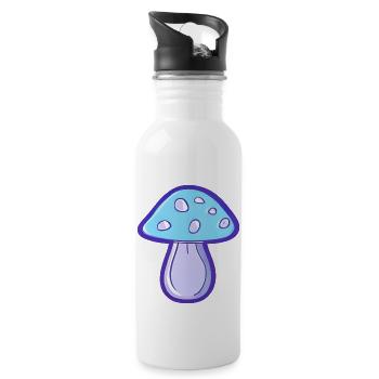 Mushroom CV1 Light Blue and Lilac - 20 oz Water Bottle - white - Right