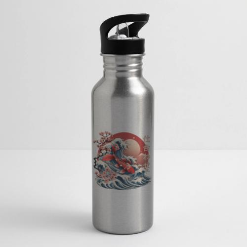 Majestic Koi Fish Ukiyo-e Japanese Design - 20 oz Water Bottle