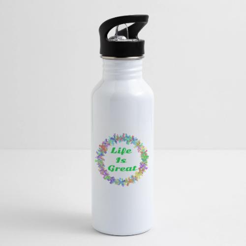 Life Is Great – Positive attitude - 20 oz Water Bottle