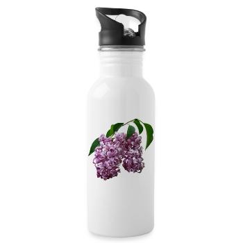 Pink Lilac Duo - 20 oz Water Bottle - white - Right
