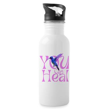 You Can Heal - 20 oz Water Bottle - white - Right