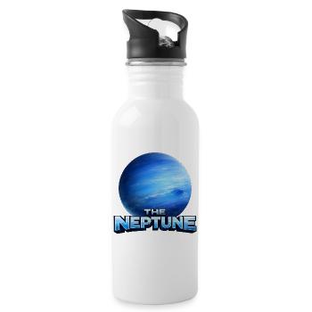 Neptune Planet 3D Text Emblem - 20 oz Water Bottle - white - Right