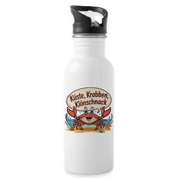  Küste Krabben Klönschnack Cartoon Crab Baltic Sea - 20 oz Water Bottle - white - Right
