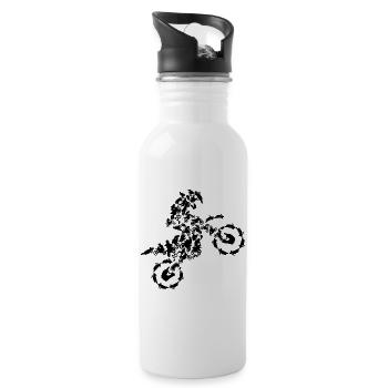 Motocross - 20 oz Water Bottle - white - Right
