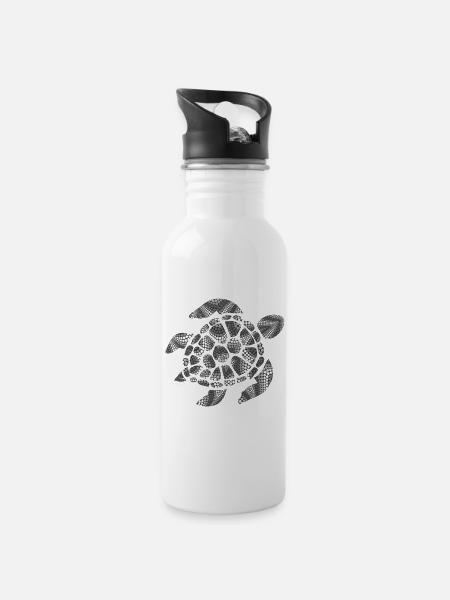 australian aboriginal art - 20 oz Water Bottle - white