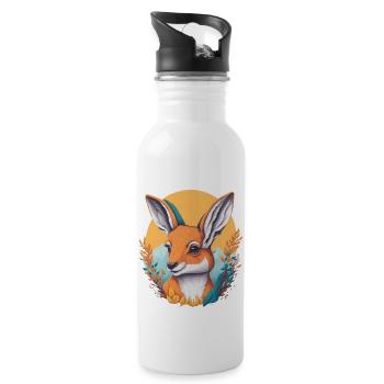 Cute Kangaroo - 20 oz Water Bottle - white - Right