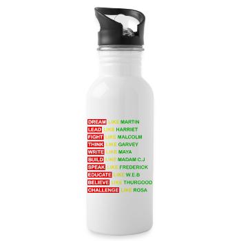 Against Racism - 20 oz Water Bottle - white - Right