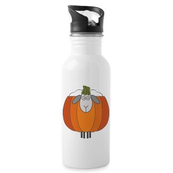 Halloween Fancy Dress Pumpkin Sheep - 20 oz Water Bottle - white - Right