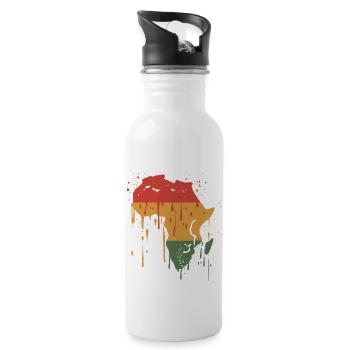Africa Flag - 20 oz Water Bottle - white - Right